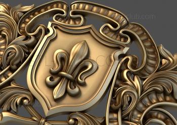 3D model Coat of arms with lily (STL)